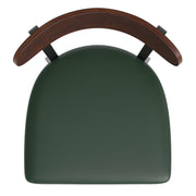 Green Vinyl/Wood Back Barstool