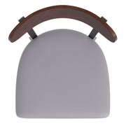 Gray Vinyl/Wood Back Barstool