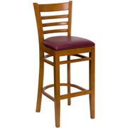 Cherry Wood Stool-Burg Vinyl