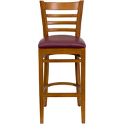 Cherry Wood Stool-Burg Vinyl