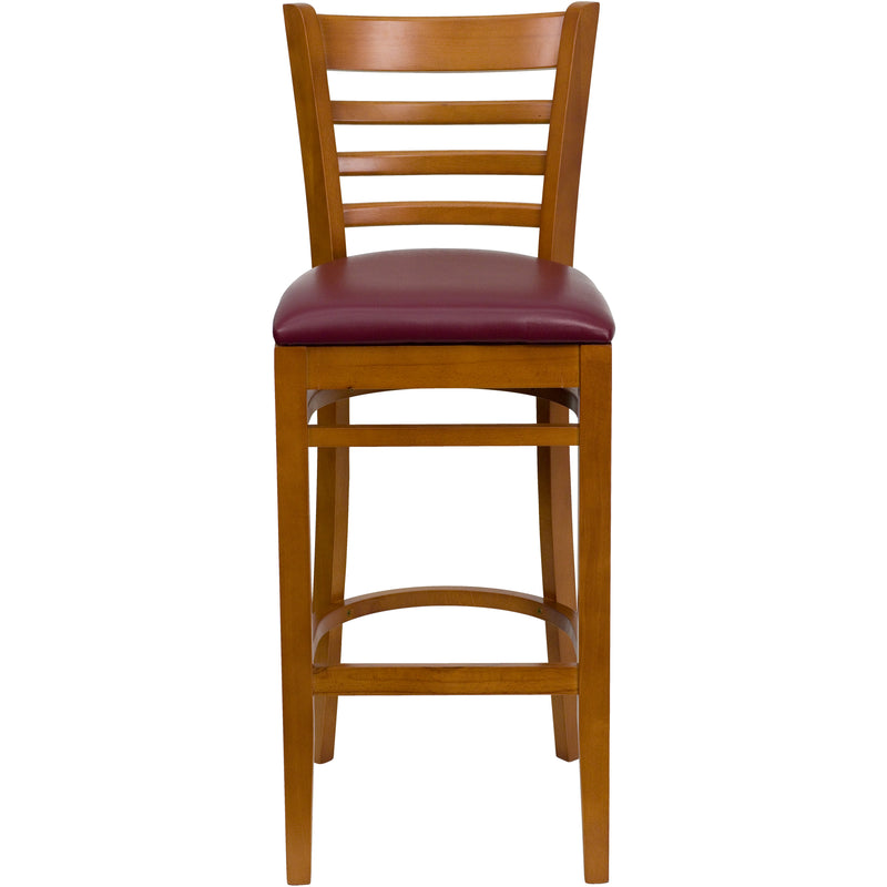 Cherry Wood Stool-Burg Vinyl