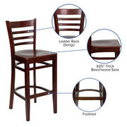Mahogany Wood Stool