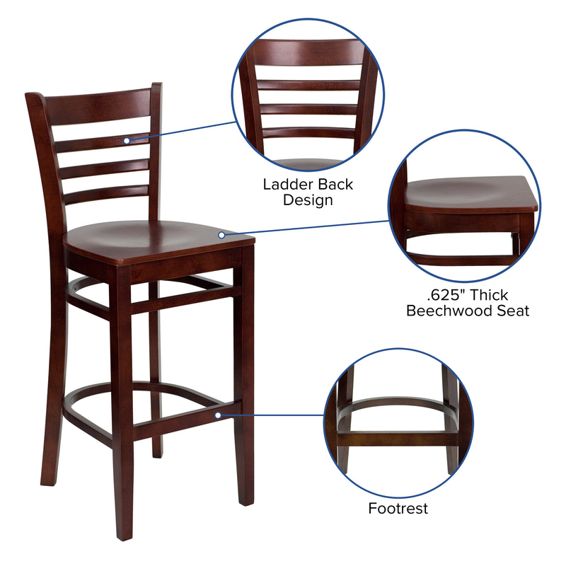 Mahogany Wood Stool