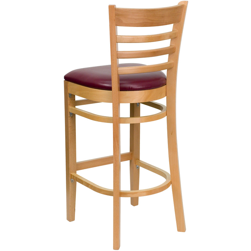 Natural Wood Stool-Burg Vinyl
