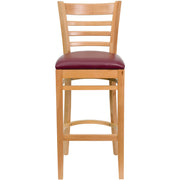 Natural Wood Stool-Burg Vinyl