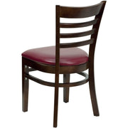 Walnut Wood Chair-Burg Vinyl