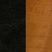 Cherry Wood Stool-Blk Vinyl