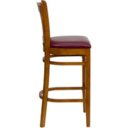 Cherry Wood Stool-Burg Vinyl