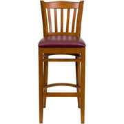 Cherry Wood Stool-Burg Vinyl