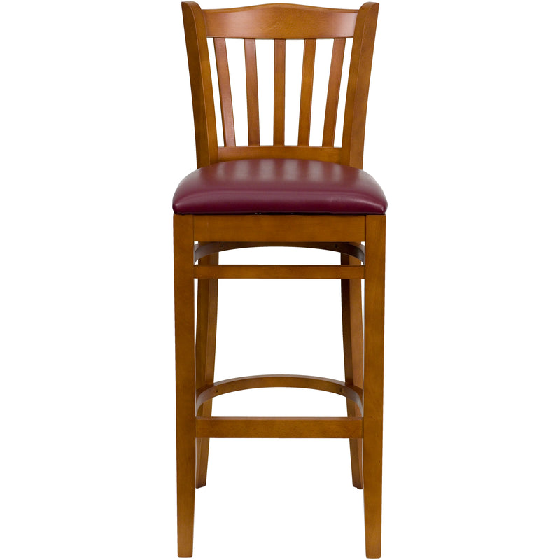 Cherry Wood Stool-Burg Vinyl