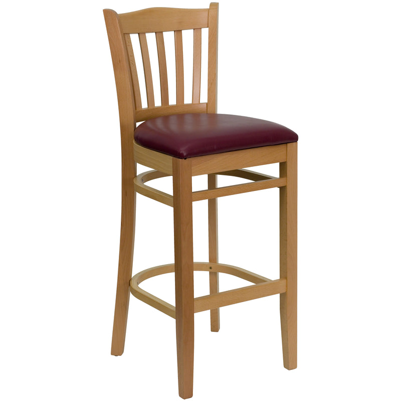 Natural Wood Stool-Burg Vinyl