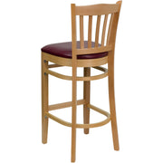 Natural Wood Stool-Burg Vinyl