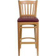 Natural Wood Stool-Burg Vinyl