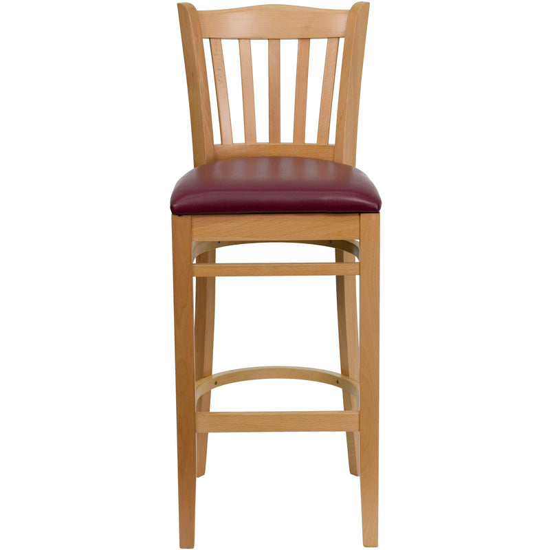 Natural Wood Stool-Burg Vinyl