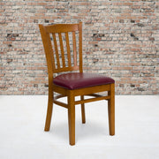 Cherry Wood Chair-Burg Vinyl
