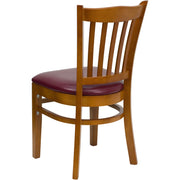 Cherry Wood Chair-Burg Vinyl