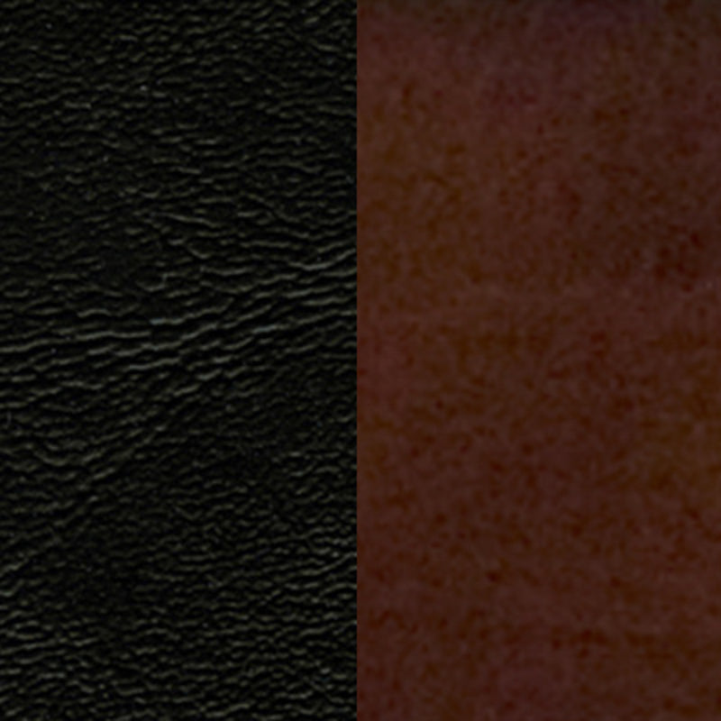 Mahogany Wood Chair-Blk Vinyl