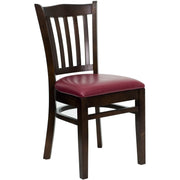 Walnut Wood Chair-Burg Vinyl