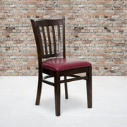 Walnut Wood Chair-Burg Vinyl