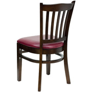 Walnut Wood Chair-Burg Vinyl