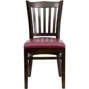 Walnut Wood Chair-Burg Vinyl