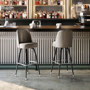 Beige Metal Bar Stool