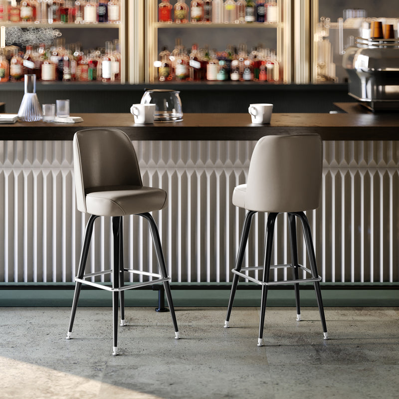 Beige Metal Bar Stool