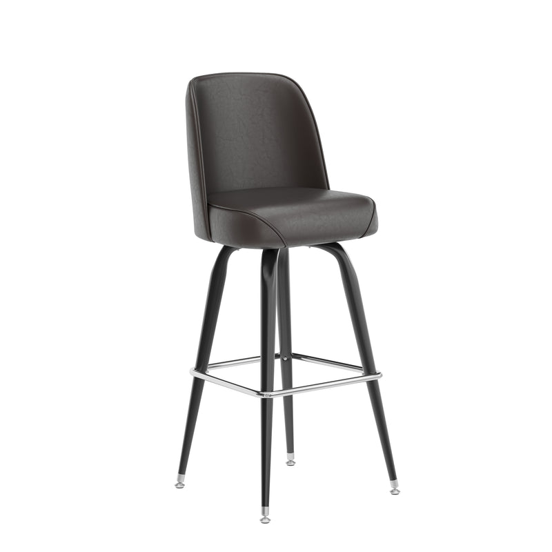 Dark Brown Metal Bar Stool