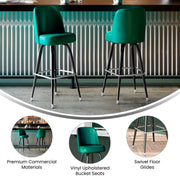 Green Metal Bar Stool