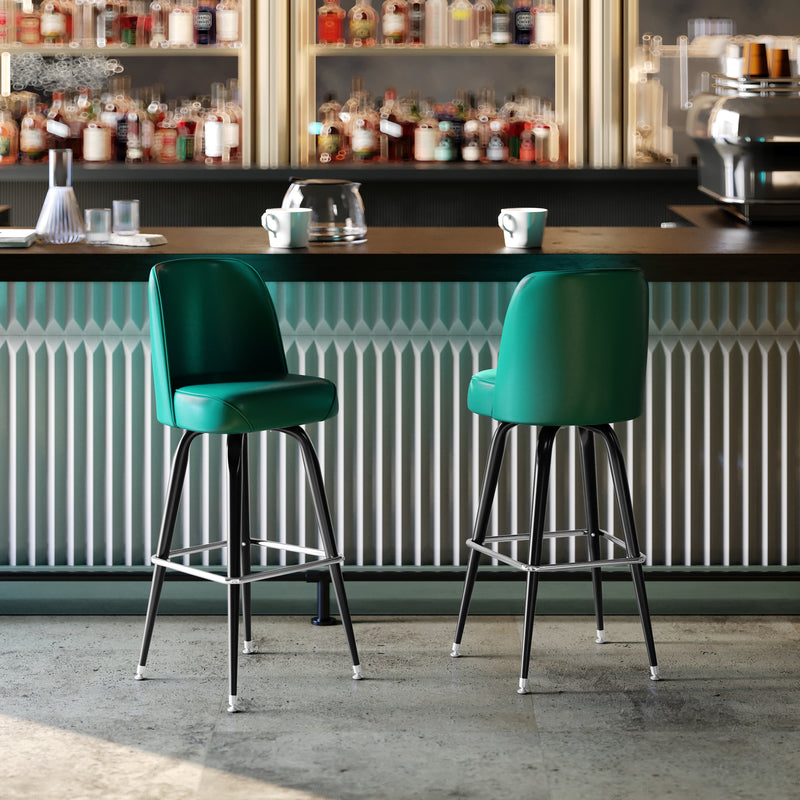 Green Metal Bar Stool