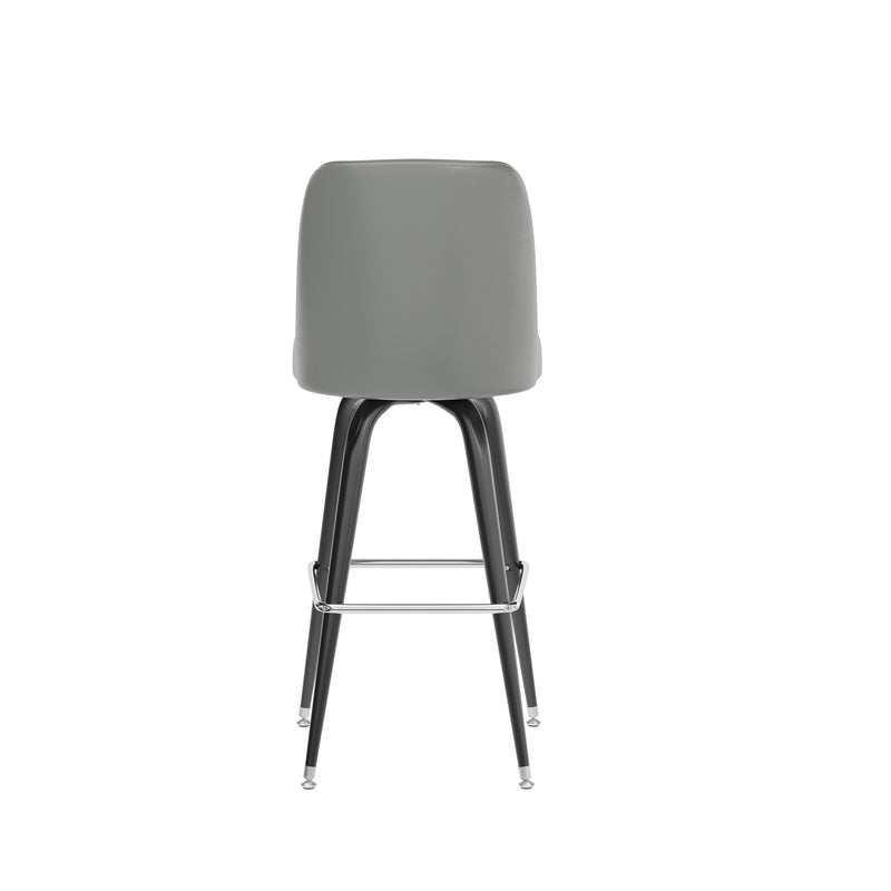 Gray Metal Bar Stool