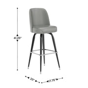 Gray Metal Bar Stool