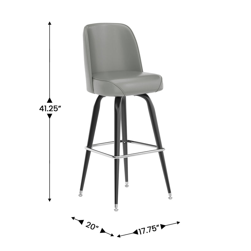 Gray Metal Bar Stool