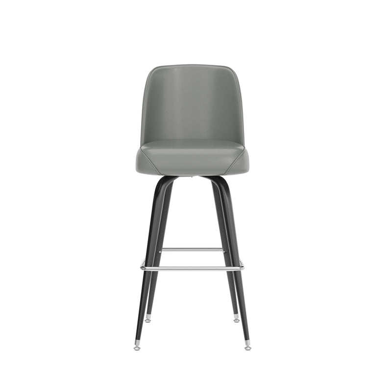 Gray Metal Bar Stool