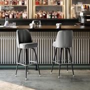 Gray Metal Bar Stool