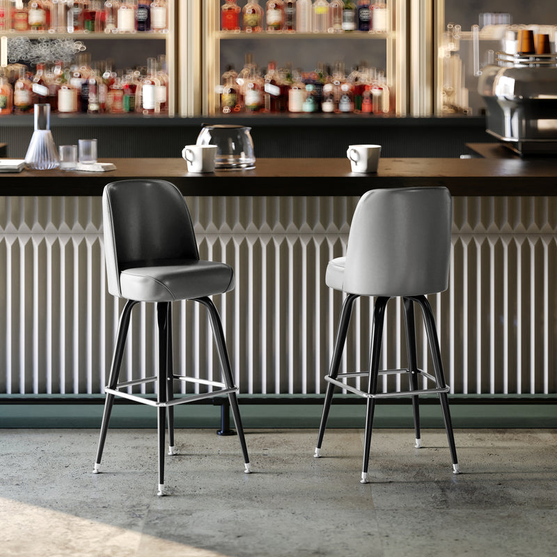 Gray Metal Bar Stool