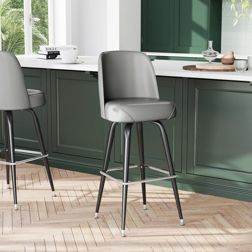 Gray Metal Bar Stool