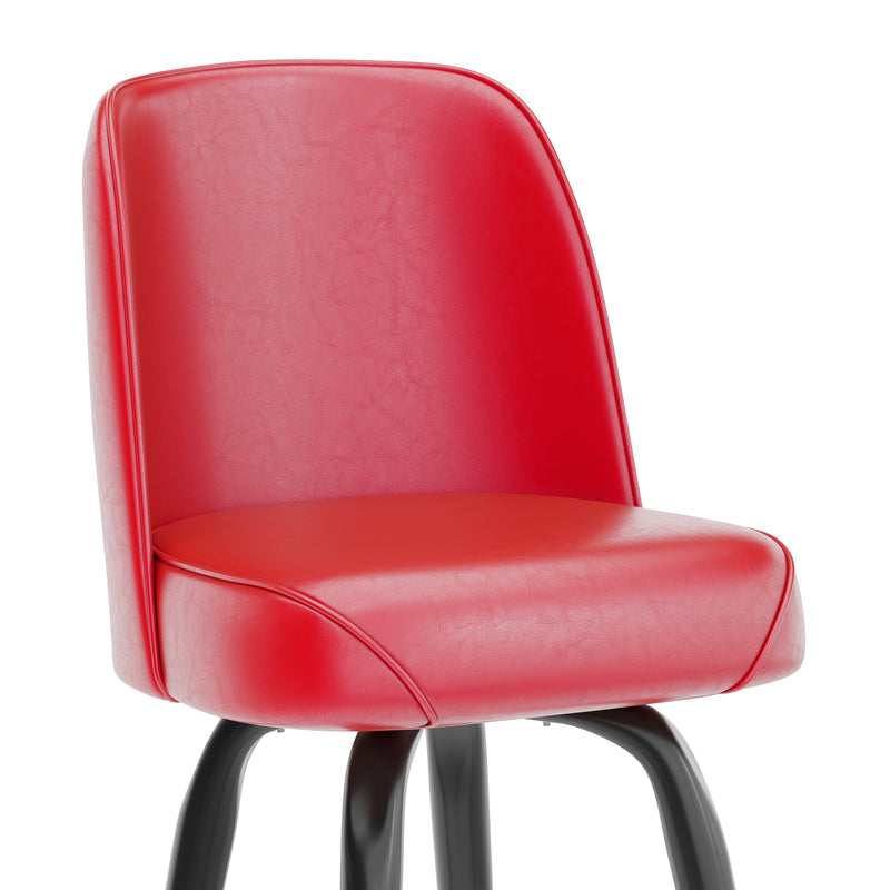 Red Metal Bar Stool