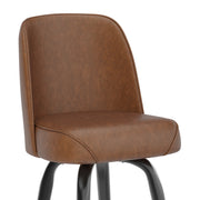 Weathered Brn Metal Bar Stool