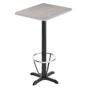 24x30 Gray Table Top & X Base