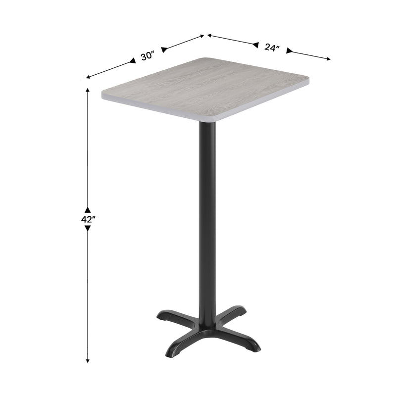 24x30 Gray Table Top & X Base