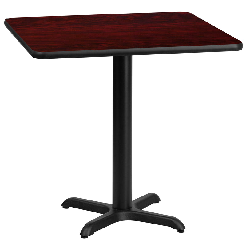 30SQ MA Laminate Table-X-Base
