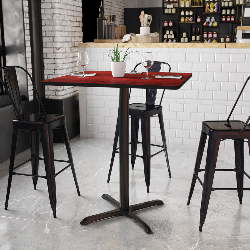 36SQ MA Laminate Table-X-Base