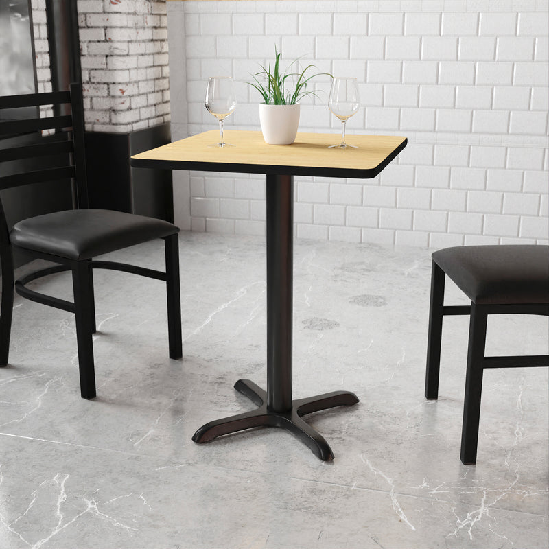24SQ NA Laminate Table-X-Base