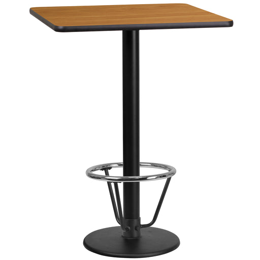 24SQ Natural Table-18RD Base
