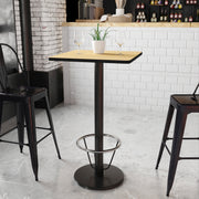 24SQ Natural Table-18RD Base