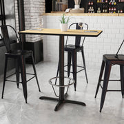 24x42 Natural Table-X-Base