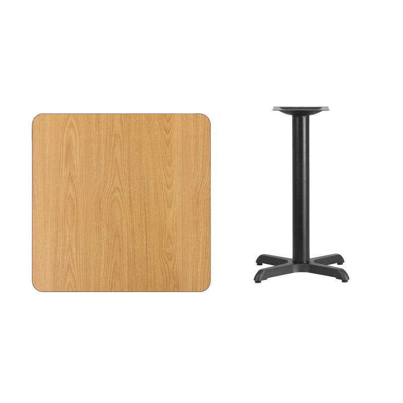 30SQ NA Laminate Table-X-Base