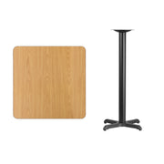 30SQ NA Laminate Table-X-Base