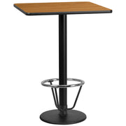 30SQ Natural Table-18RD Base